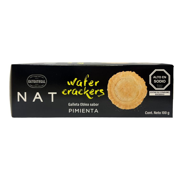 Oblea Nat Wafer Crackers Sabor Pimienta 100g