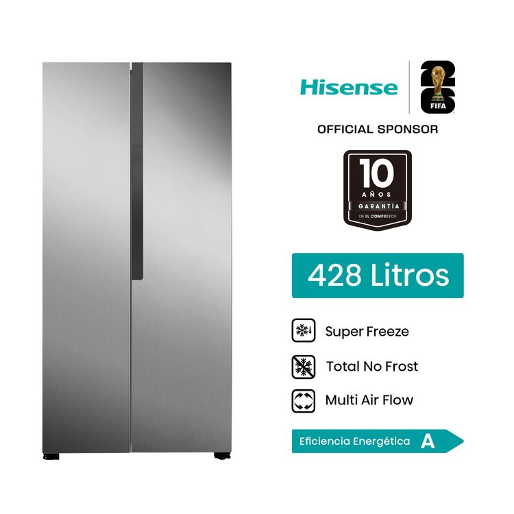 Refrigeradora Hisense SBS 428L RS3P428NEDA