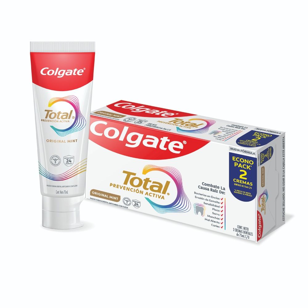 Twopack Pasta de Dientes Colgate Total Original Mint 75ml