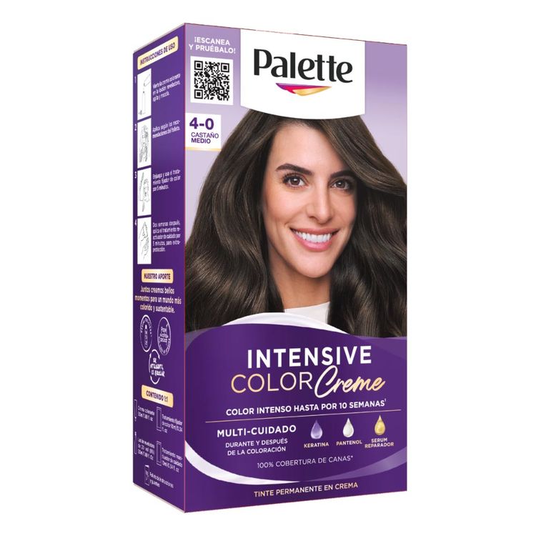 Tinte de Cabello Palette Intensive Color Creme 4-0 Castaño Medio