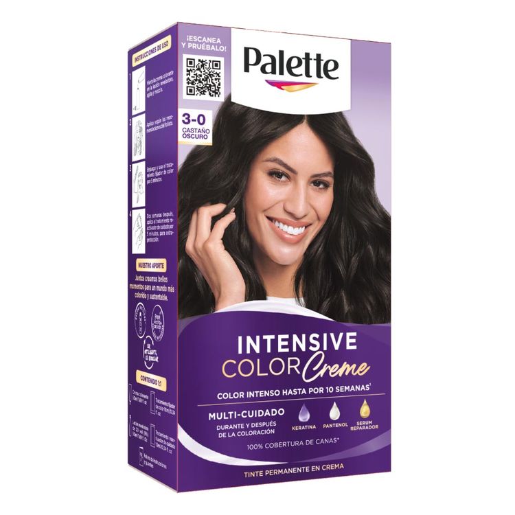 Tinte de Cabello Palette Intensive Color Creme 3-0 Castaño Oscuro