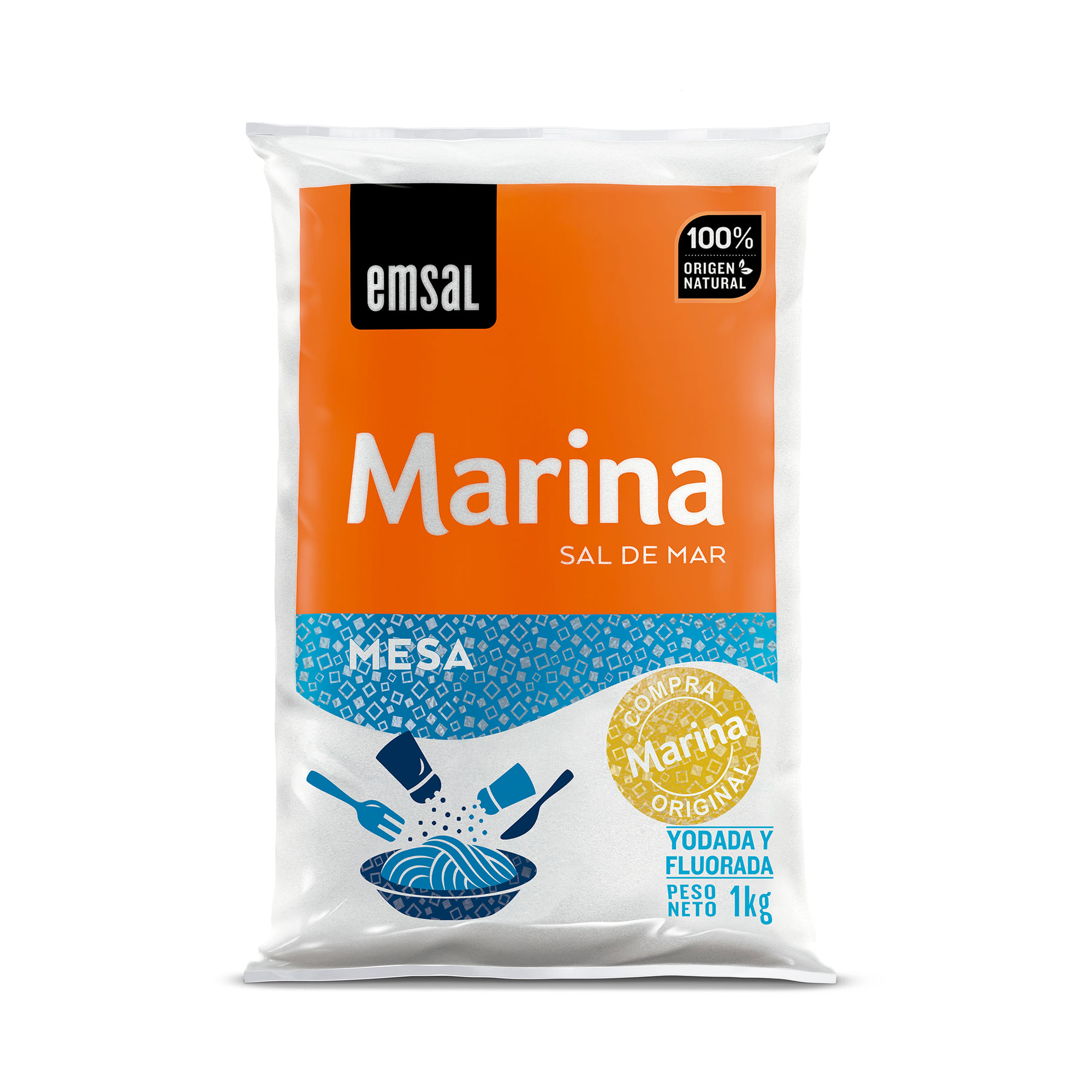Sal de Mesa Marina Emsal Bolsa 1kg