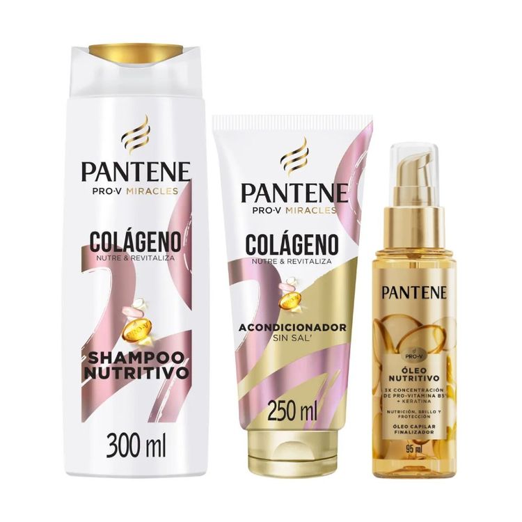 Pack Pantene Pro-V Colágeno: Shampoo + Acondicionador + Óleo Pack Pantene Pro-V Colágeno: Shampoo + Acondicionador + Óleo