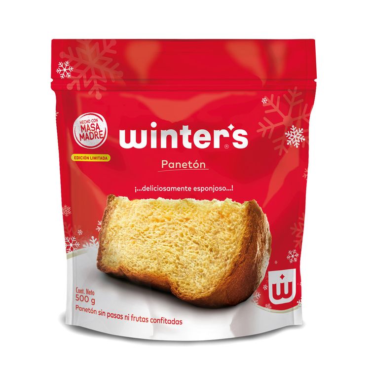 Panetón Winter's Sin Pasas Sin Frutas Doypack 500g
