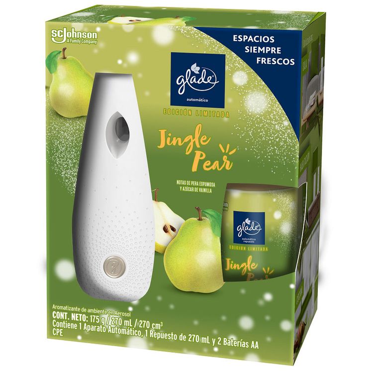Aromatizante Glade Automático Jingle Pear 270ml + Aparato
