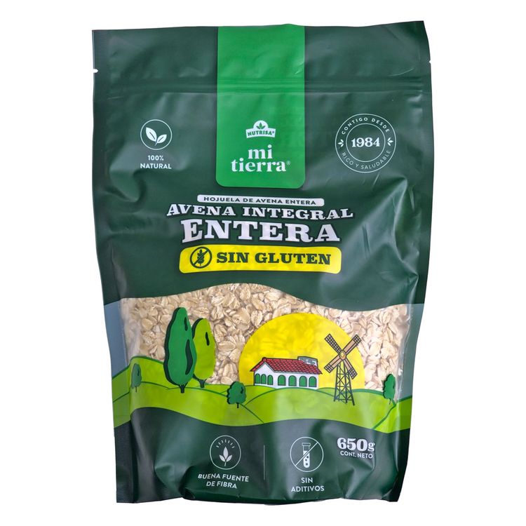 Avena Integral Entera Sin Gluten Mi Tierra 650g