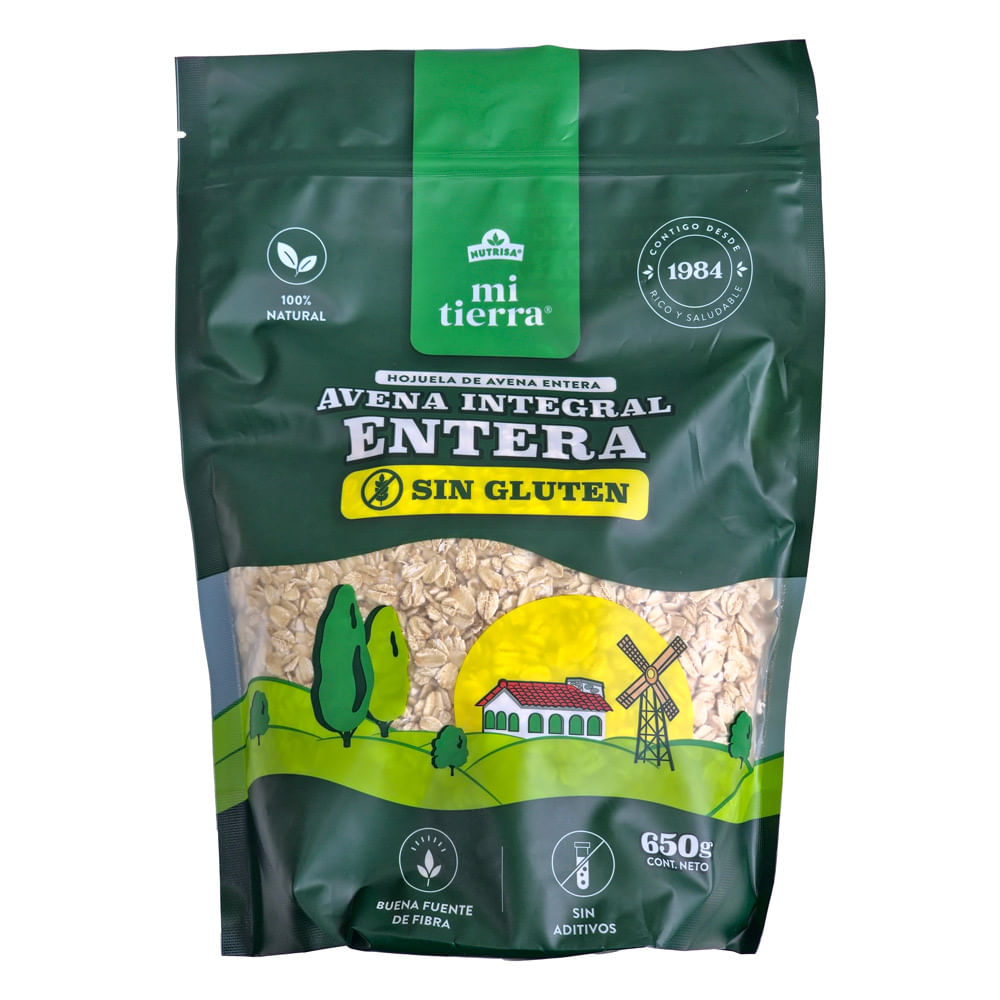 Avena Integral Entera Sin Gluten Mi Tierra 650g