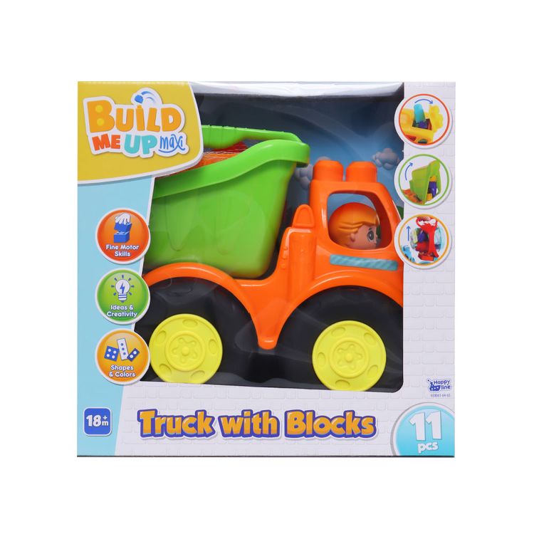Juego de Bloques Build Me Up Camión Construcción 11 Piezas Surtido
