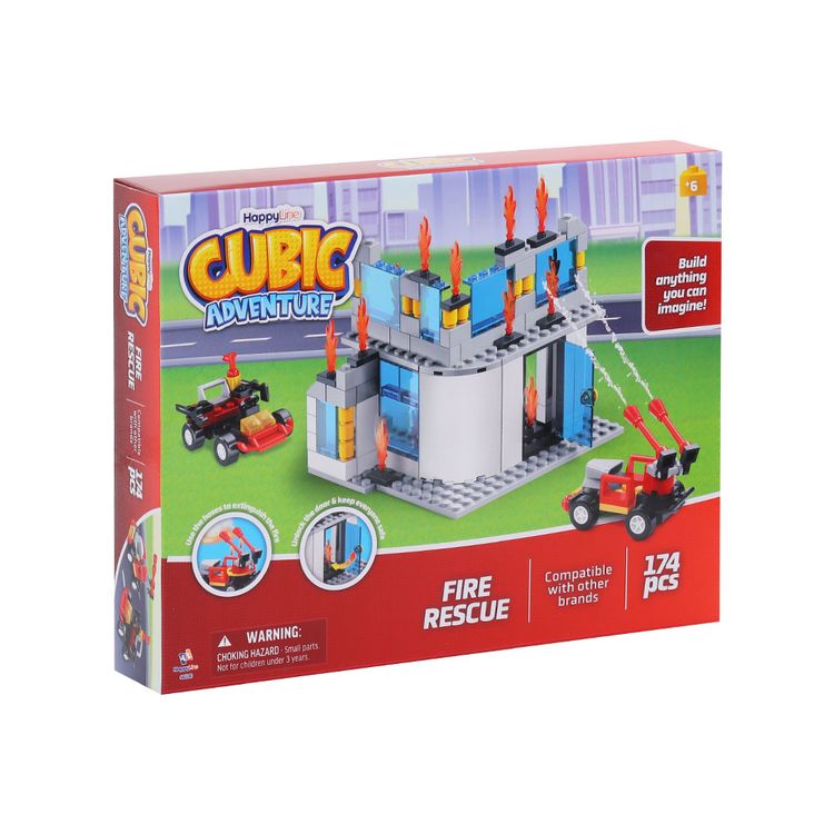 Bloques Happy Line 174 Piezas Bombero