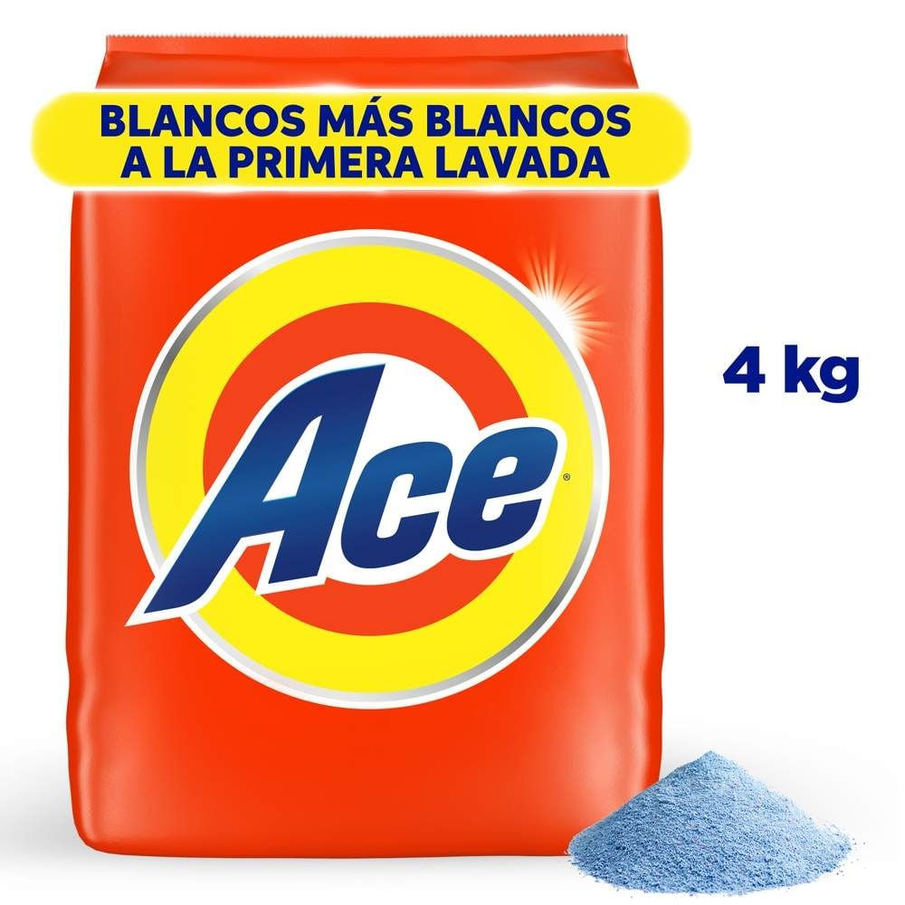 Detergente en Polvo Ace Limpieza Completa 4kg