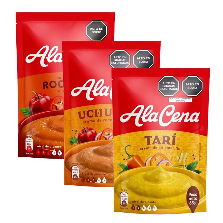 Pack AlaCena Mix Picante 85g: Tarí + Salsa de Rocoto + Uchucuta