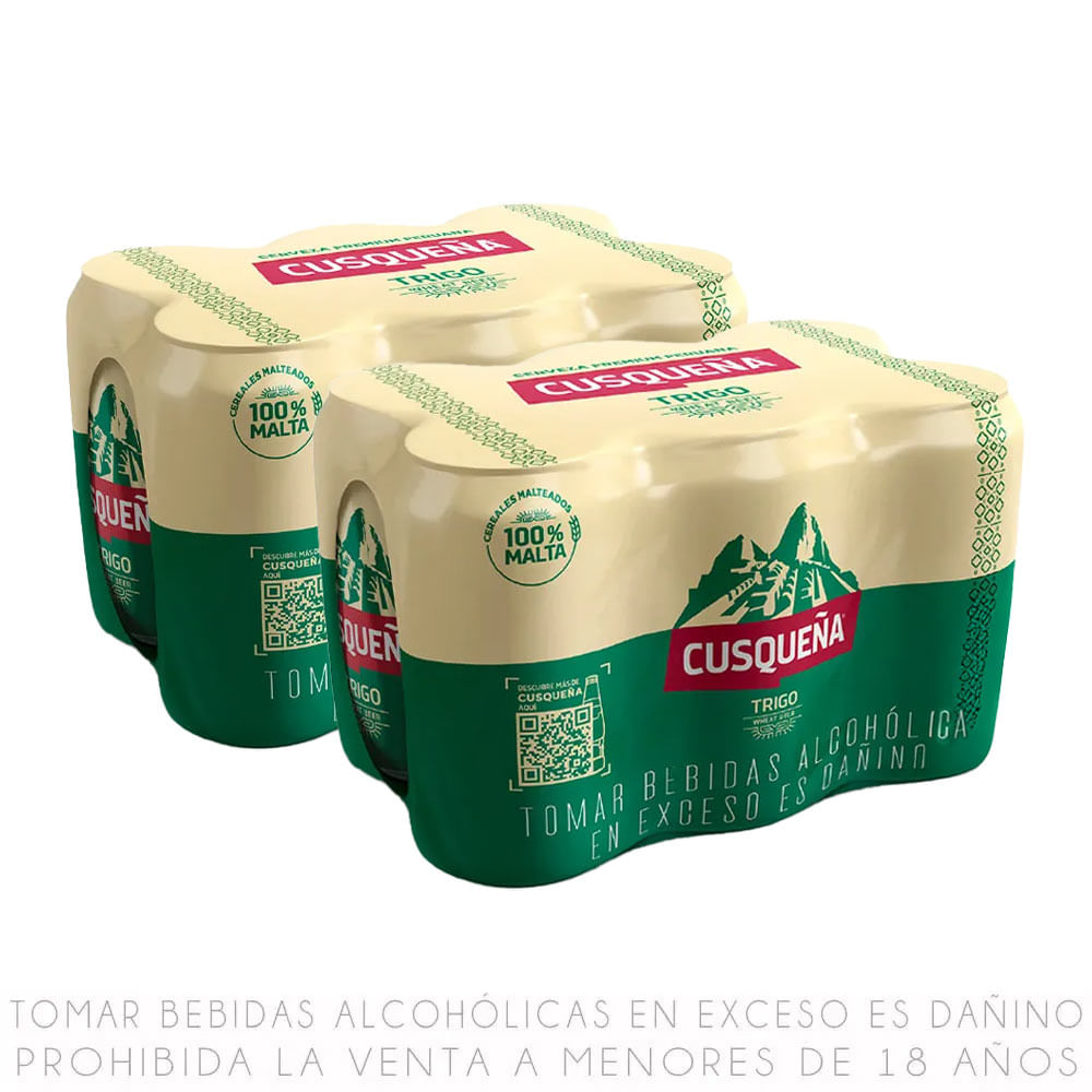 Sixpack x2 Cerveza Cusqueña Trigo Lata 355ml