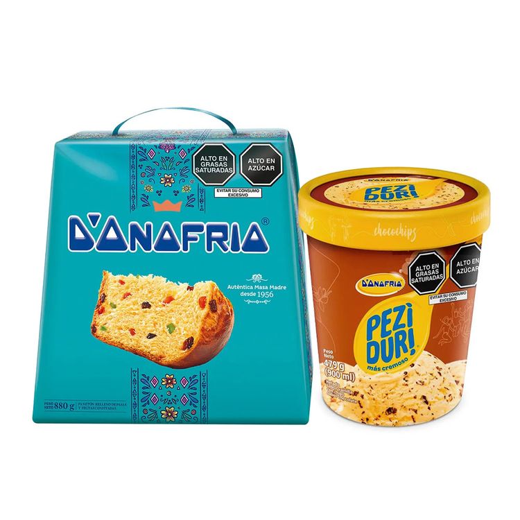 Panetón Donofrio Caja 880g + Helado Peziduri Chocochips 900ml
