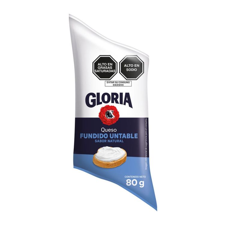Queso Fundido Untable Gloria Sabor Natural 80g