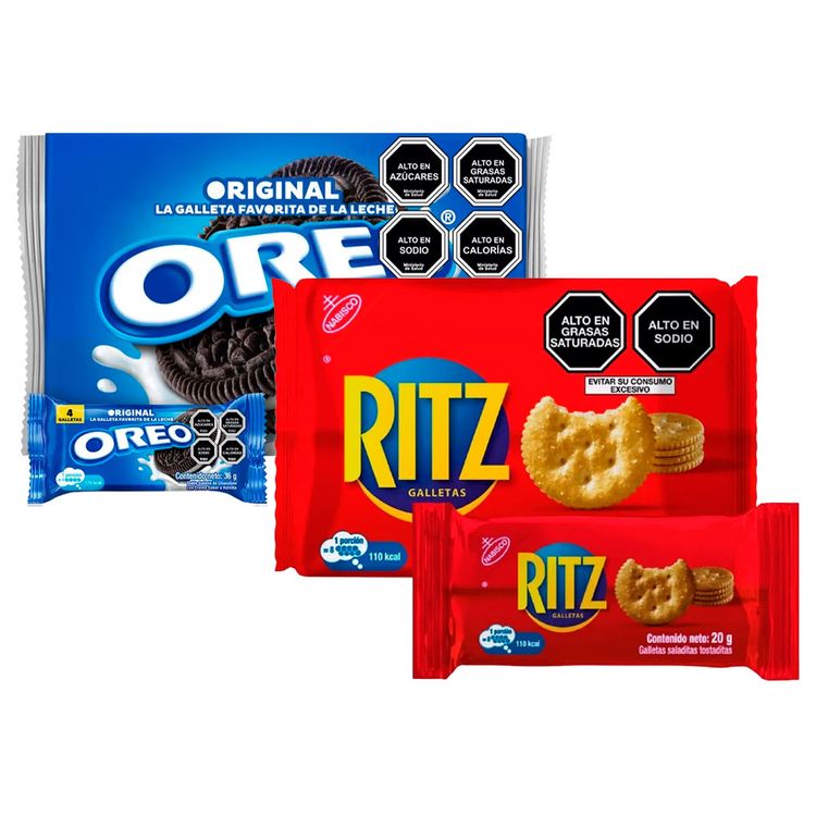 Pack Galletas: Ritz Original 6un + Oreo Original 12un