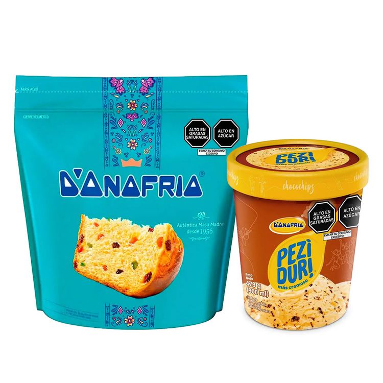 Panetón Donofrio Doypack 880g + Helado Peziduri Chocochips 900ml