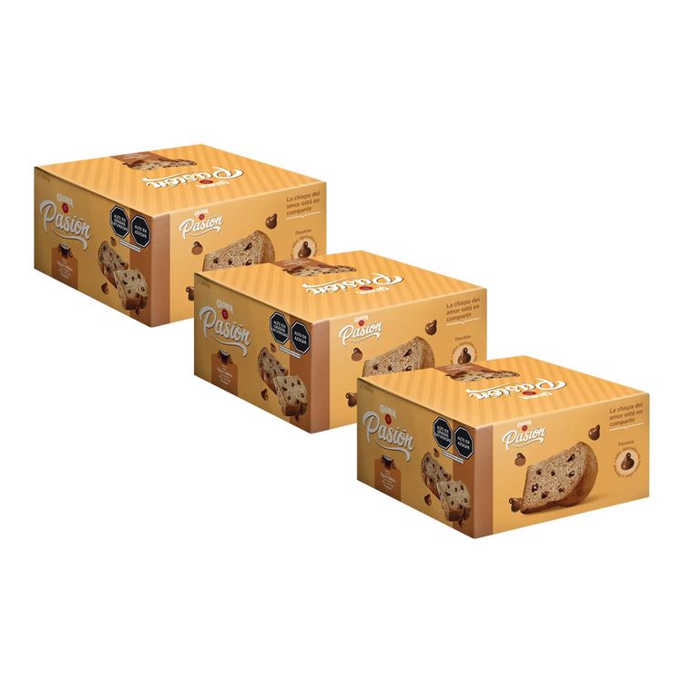 Tripack Panetón Gloria Pasión Algarrobina Caja 500g