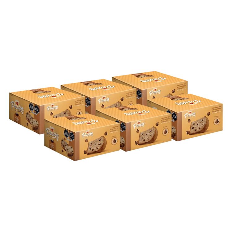 Sixpack Panetón Gloria Pasión Algarrobina Caja 500g