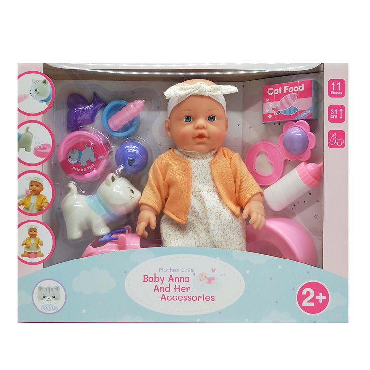 Baby Anna Mother Love y sus accesorios