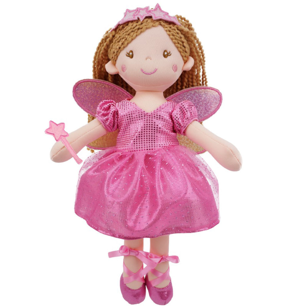 MUÑECA HADA CON VESTIDO ROSA