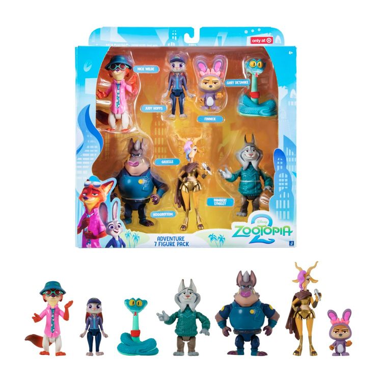 Pack x7 Figuras Zootopia 7cm