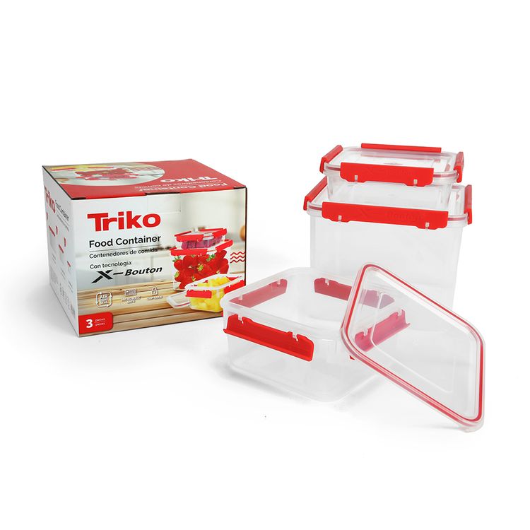 Set x3 Contenedores Triko Xbouton Set x3 Contenedores Triko Xbouton