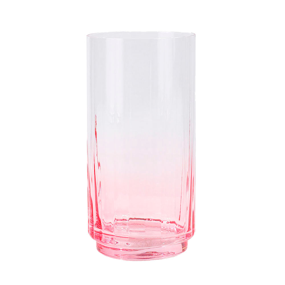 Vaso Krea Lineas Fondo Rosa 500ml