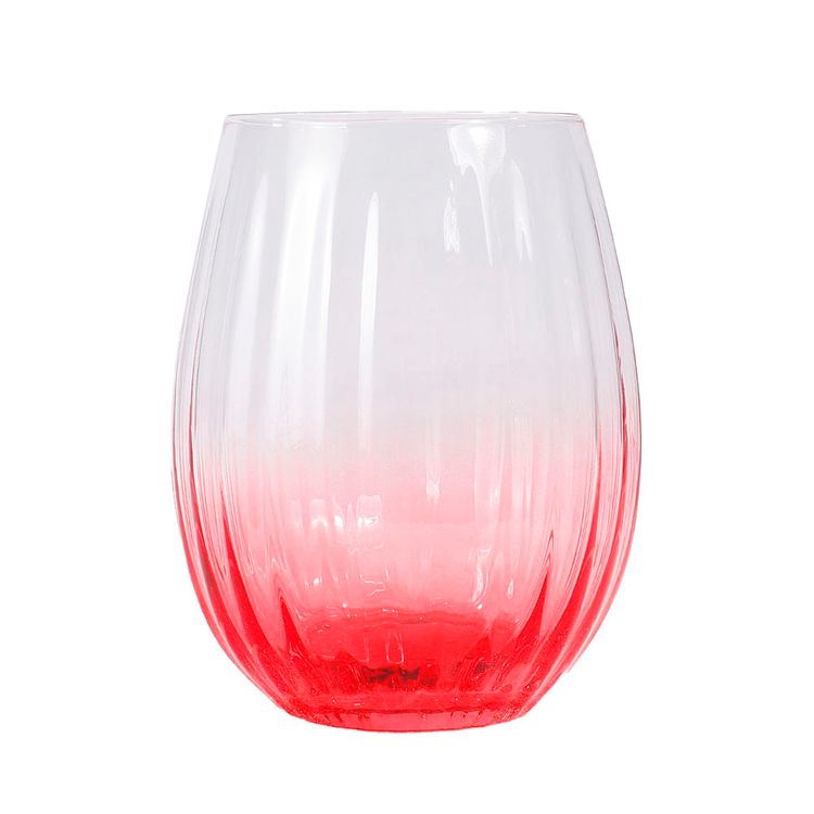 Vaso Krea Lineas Optico Rojo 590ml