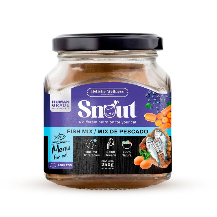 Alimento Húmedo Snout Holistic Fish Mix Adult Gato 250gr