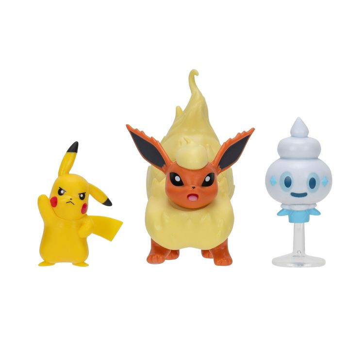 Pack x3 Figura Pikachu Vanillite Flareon