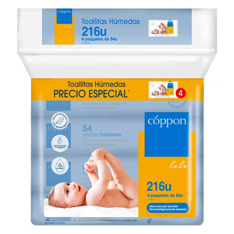 Fourpack Toallitas Húmedas Coppon 54un Fourpack Toallitas Húmedas Coppon 54un