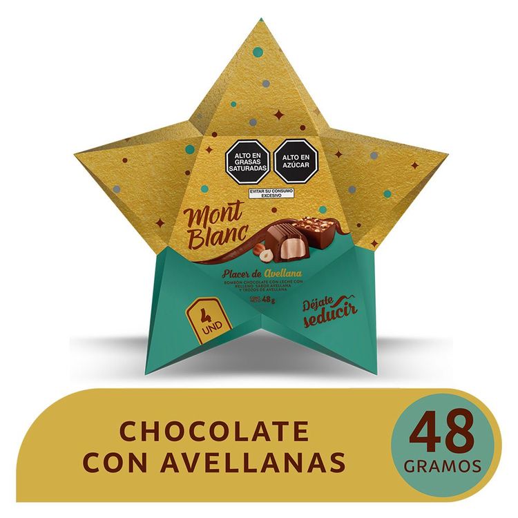 Chocolate con Avellanas Mont Blanc Estrella 4un