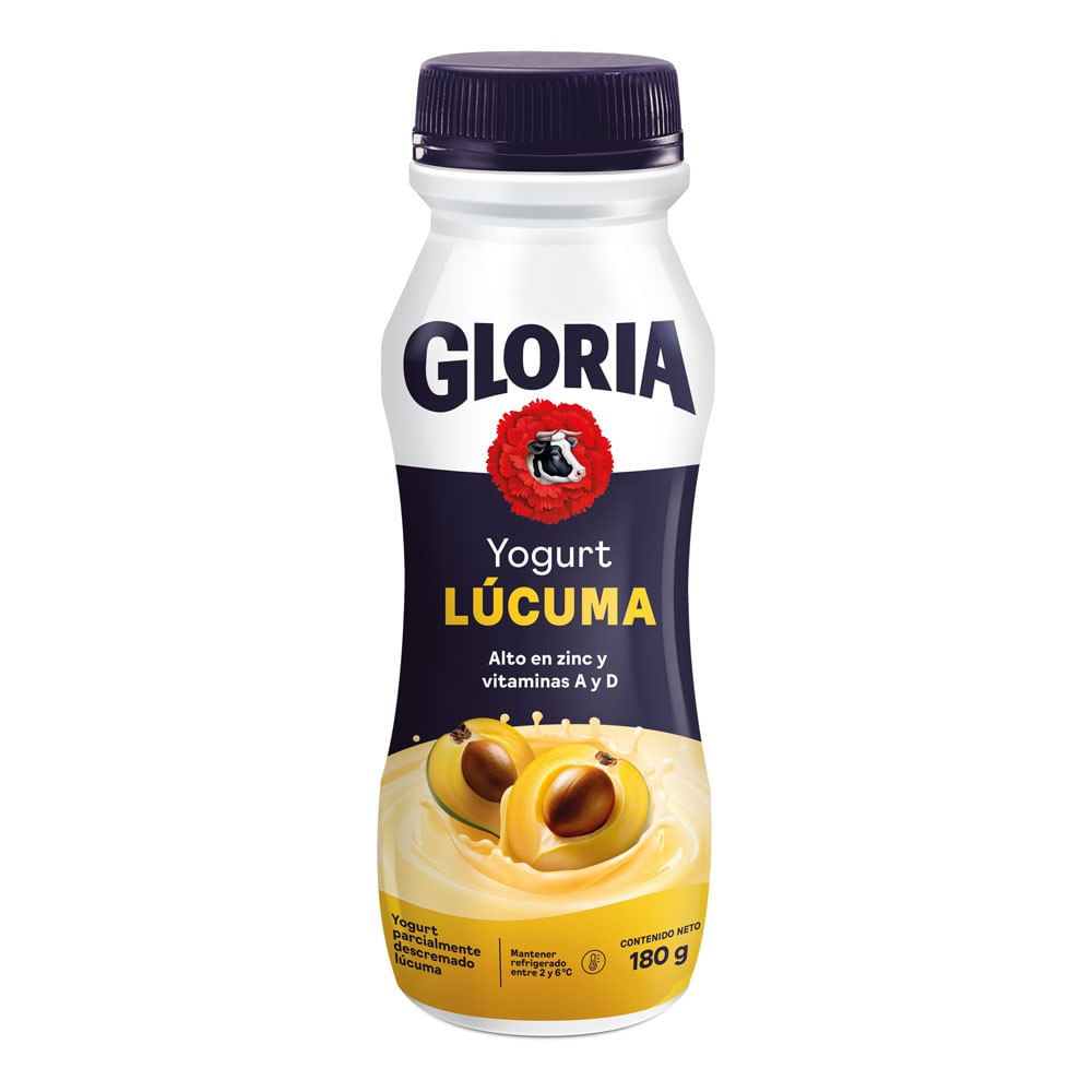 Yogurt Bebible Gloria Lúcuma Botella 180g