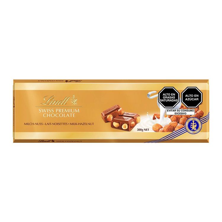 Chocolate con Leche y Avellana Premium Lindt Gold 300g