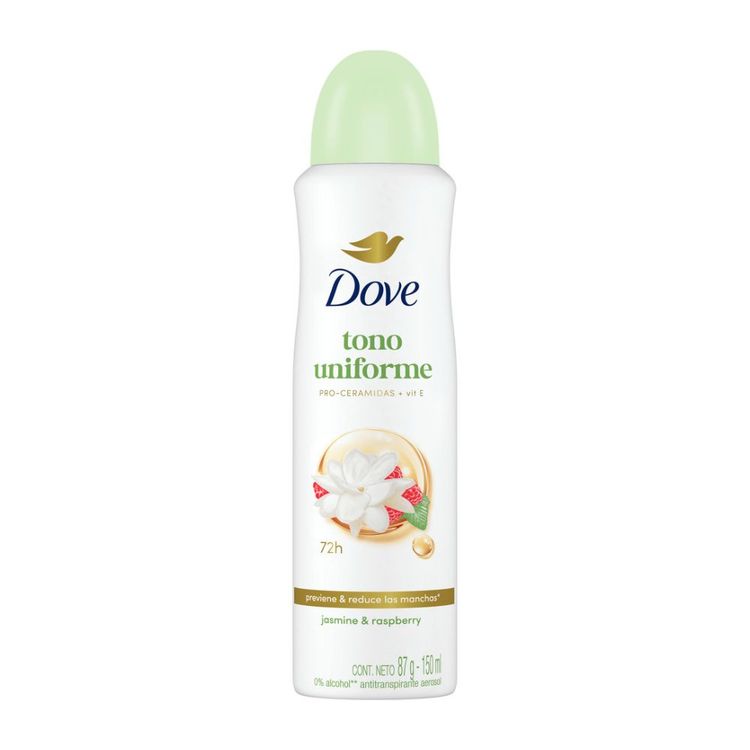 Antitranspirante en Aerosol Dove Tono Uniforme Jasmine & Raspberry 150ml