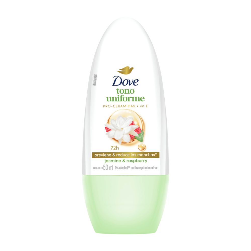 Antitranspirante Roll On Dove Tono Uniforme Jasmine & Raspberry 50ml