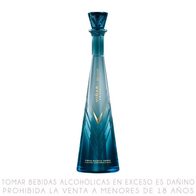 Pisco Mosto Verde Acholado Viñas de Oro Blue Botella 700ml