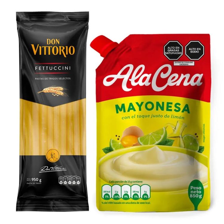 Mayonesa AlaCena 850g + Fettuccini Don Vittorio 950g