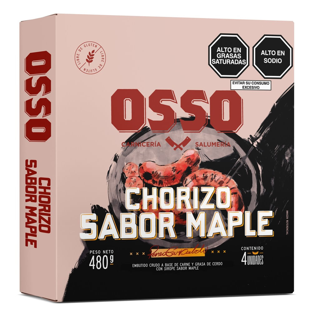 Chorizo Artesanal Sabor Maple Osso 4un