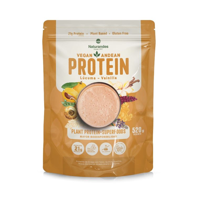 Proteína Vegana Andina Naturandes Lúcuma y Vainilla 520g