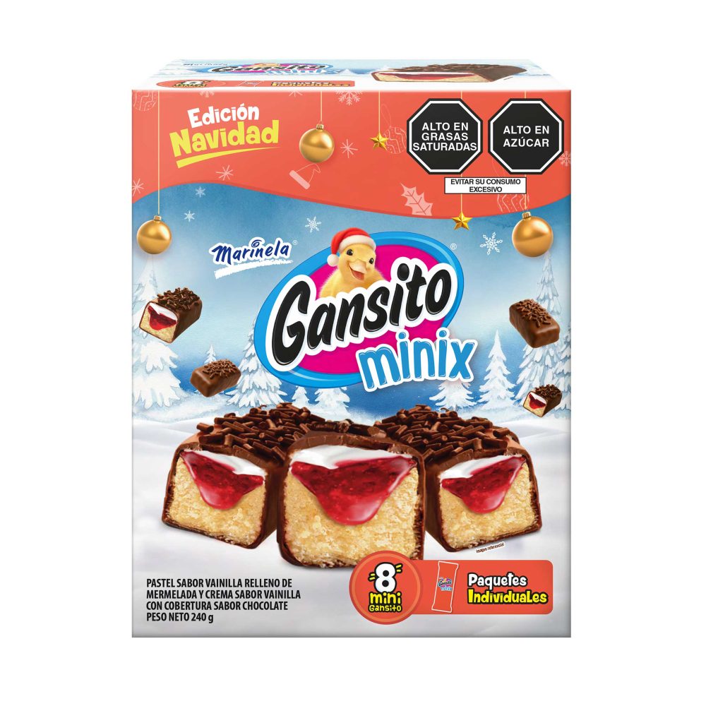 Pasteles Gansito Minix 8un