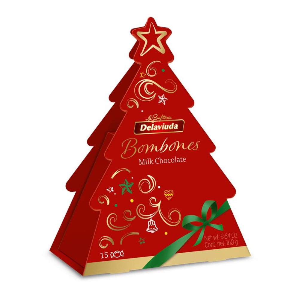 Chocolate con Leche Delaviuda Árbol de Navidad 160g