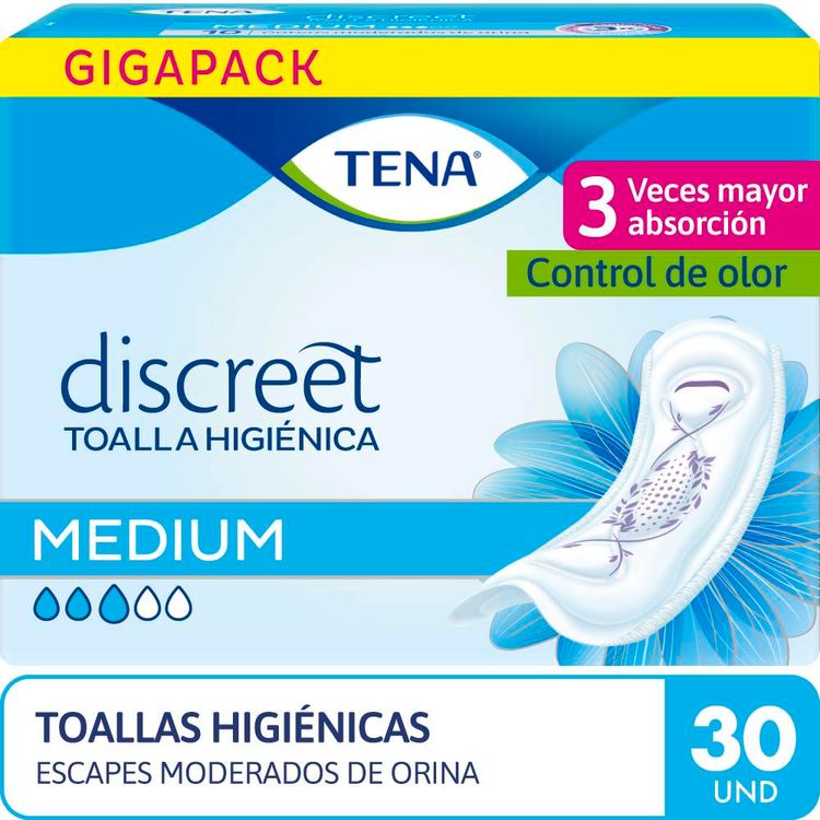 Toalla para Incontinencia Tena Discreet Medium 30un