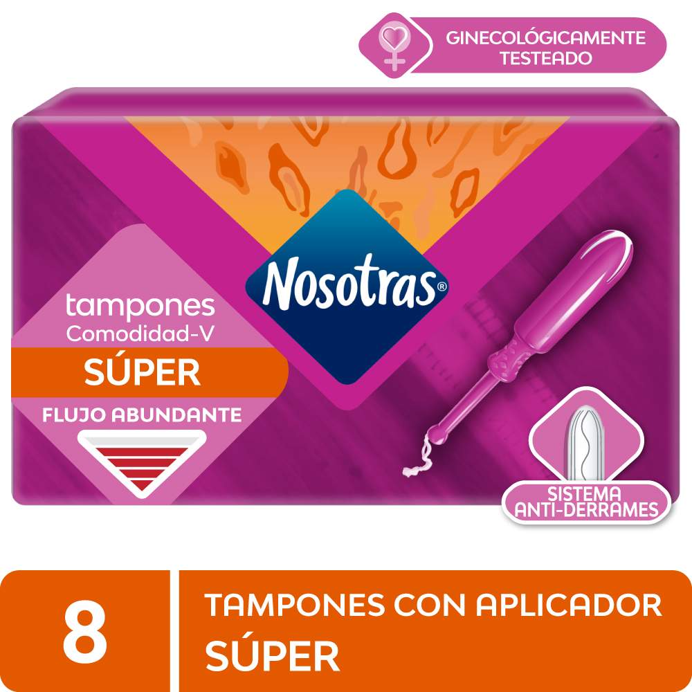 Tampones con Aplicador Nosotras Súper 8un