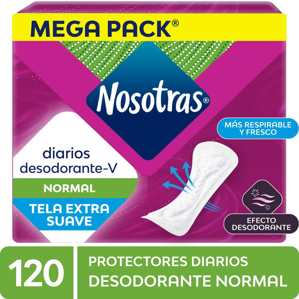 Protectores Diarios Nosotras Desodorante Normal 120un