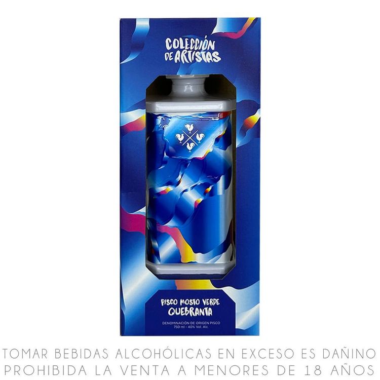 Pisco Mosto Verde Quebranta Cuatro Gallos Colección Artistas 750ml