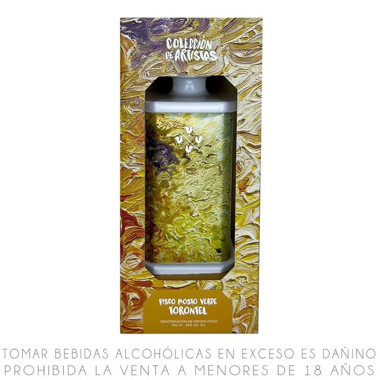 Pisco Mosto Verde Torontel Cuatro Gallos Colección Artistas 750ml