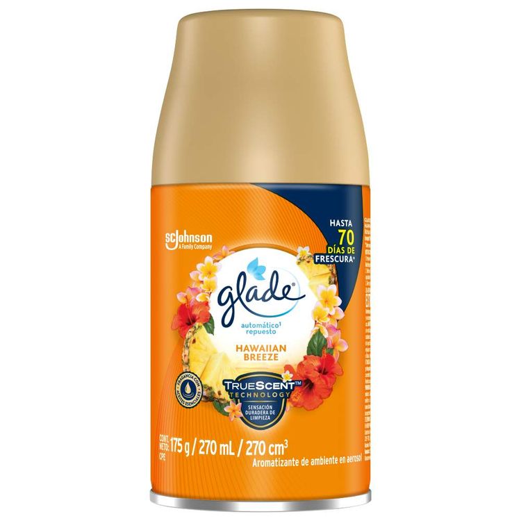 Ambientador Glade Automático en Aerosol Repuesto Hawaiian Breeze 175g