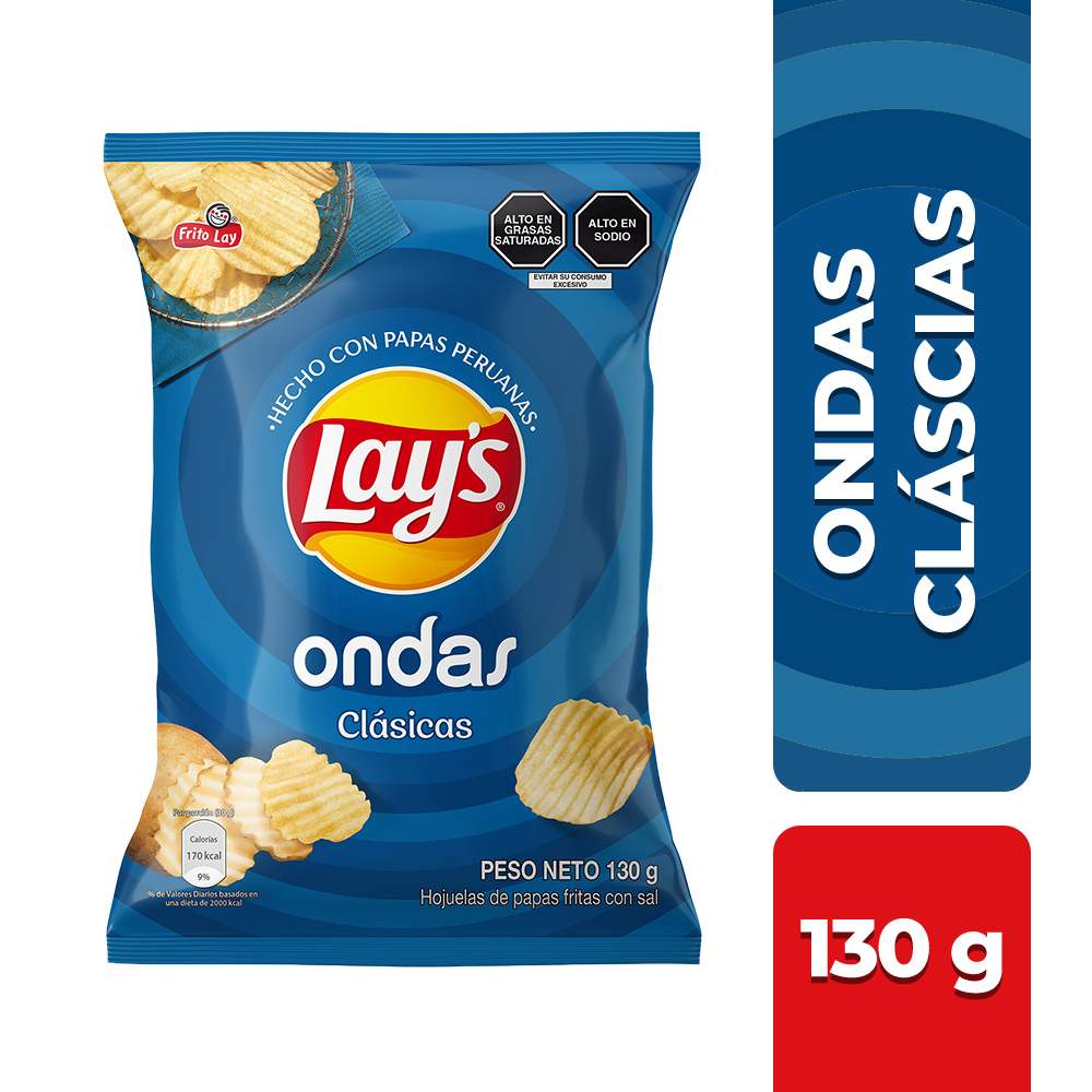 Papas Fritas Lay's Ondas Clásicas 130g