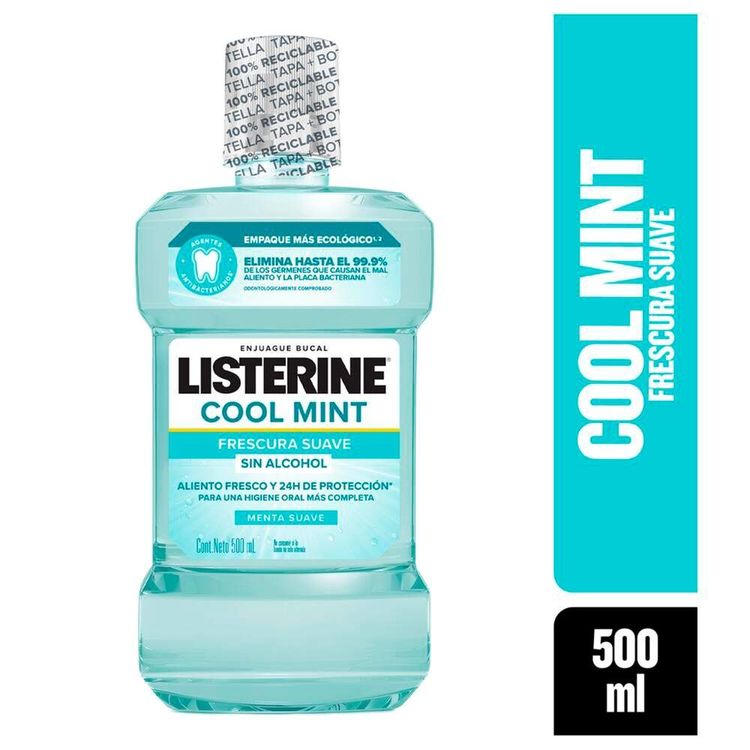 Enjuague Bucal Listerine Zero Alcohol Cool Mint 500ml